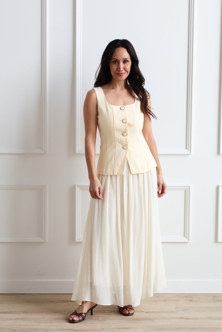 Margot Button Vest Midi