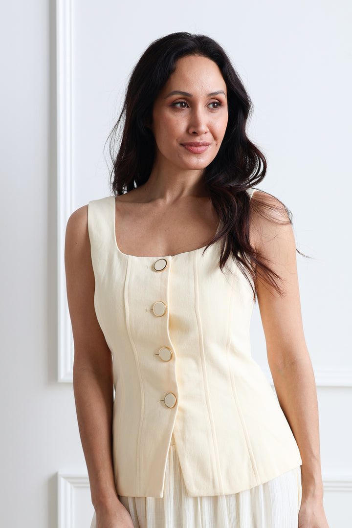 Margot Button Vest Midi