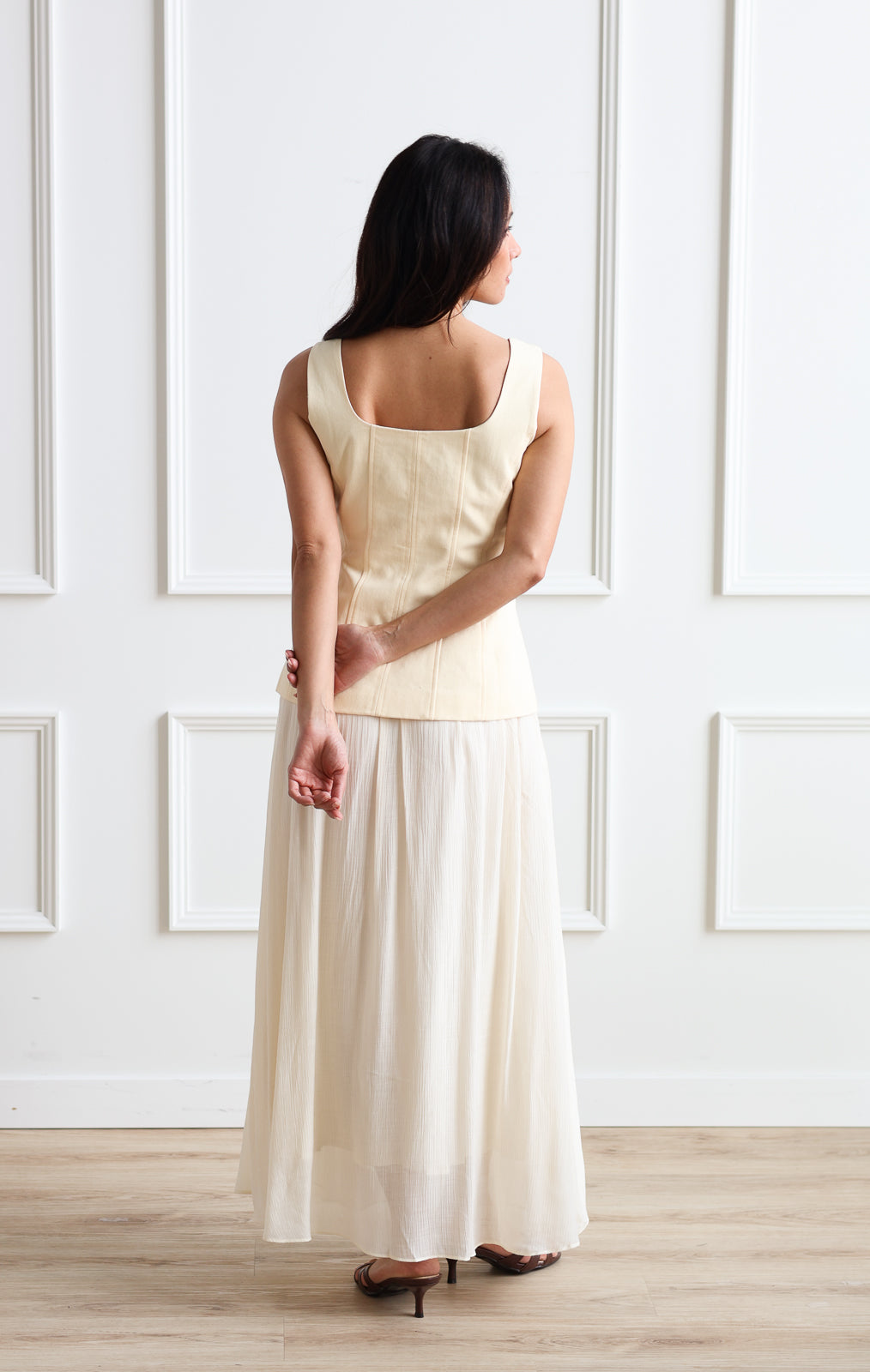 Margot Button Vest Midi