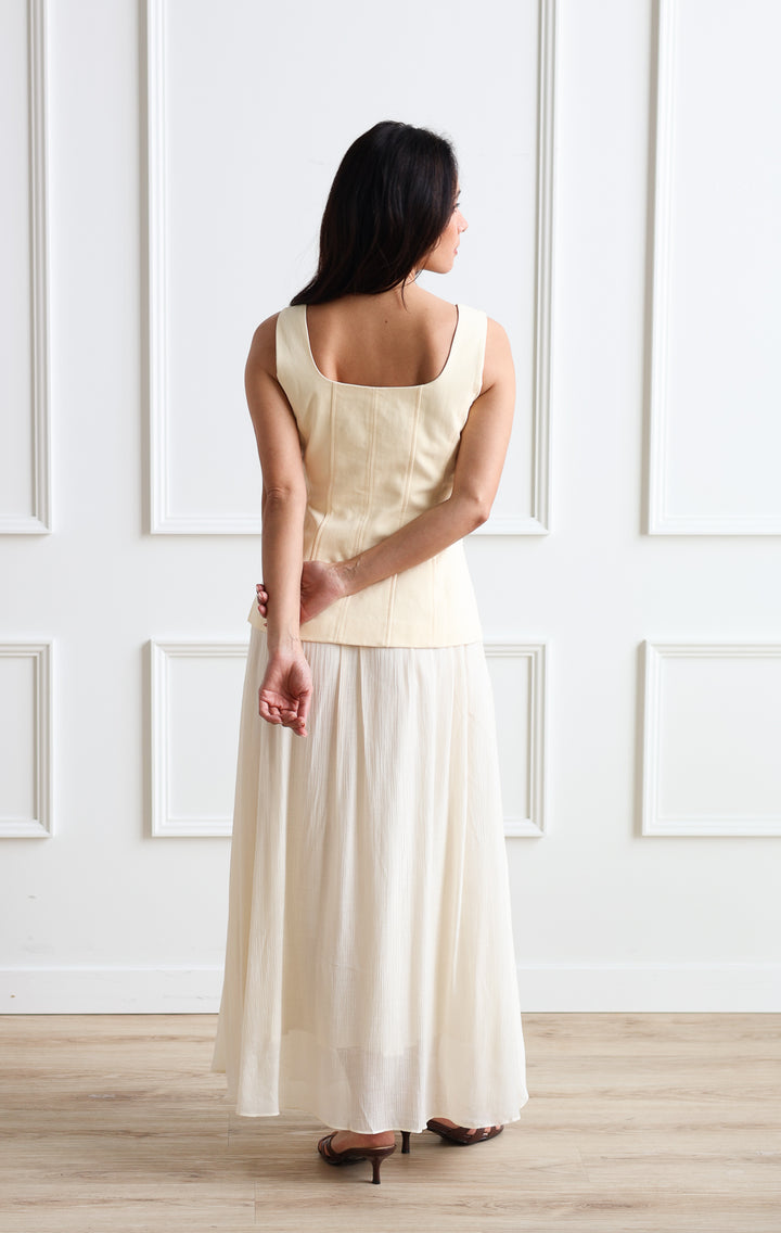 Margot Button Vest Midi