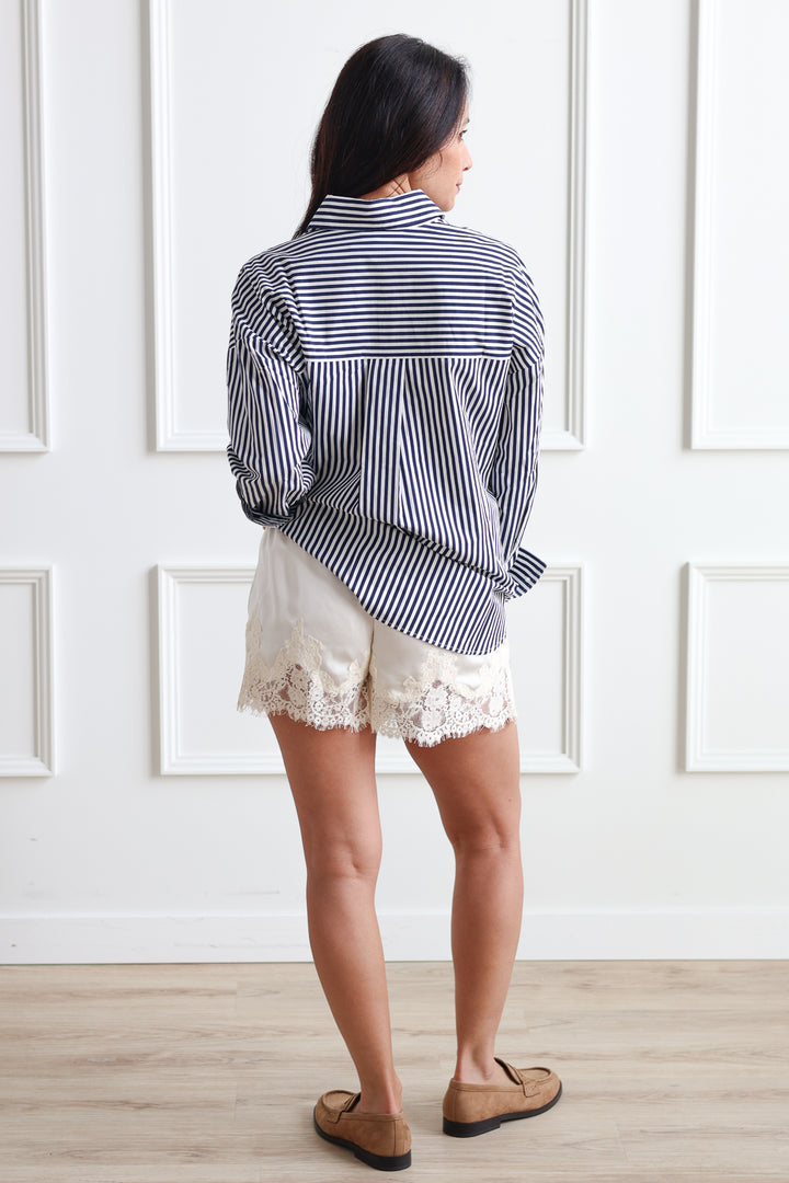 Cotton Button Down - Navy