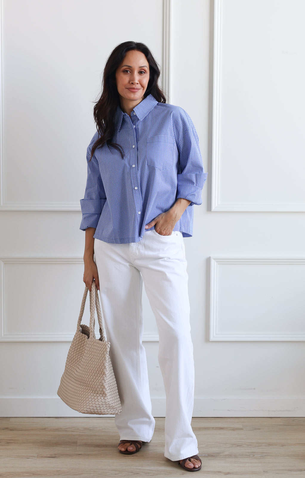 Just Black | Relaxed Straight Optic White