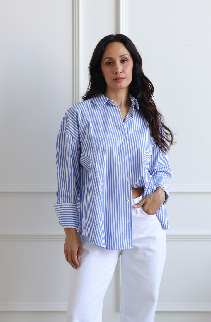 Sky Blue Stripe Button Down