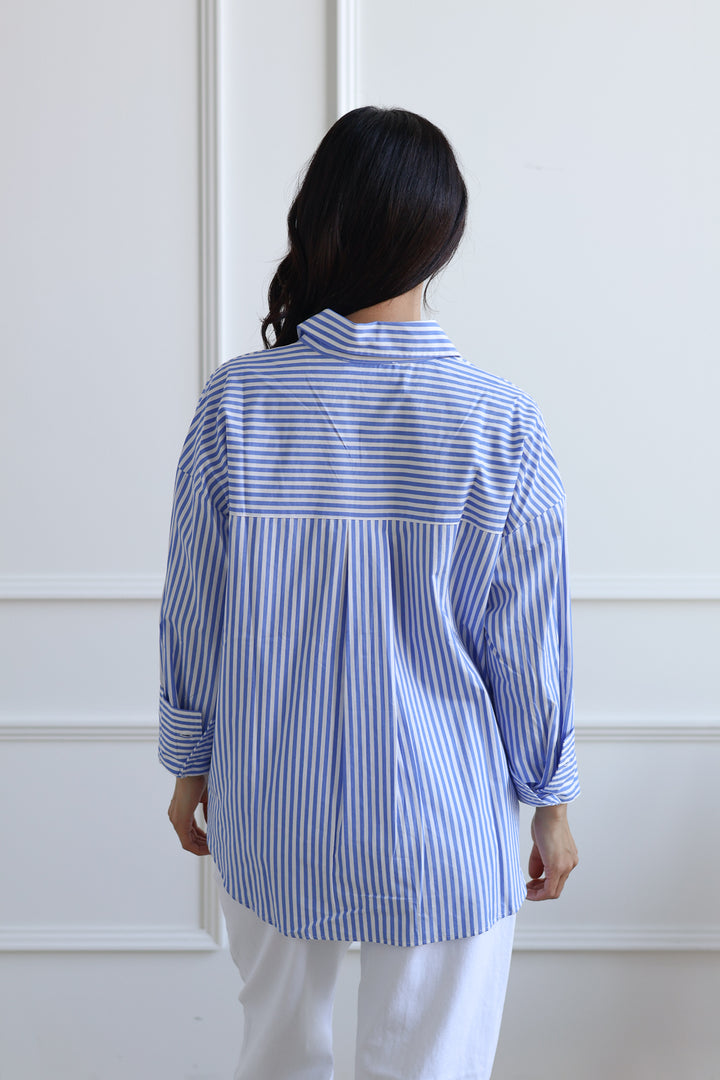 Sky Blue Stripe Button Down