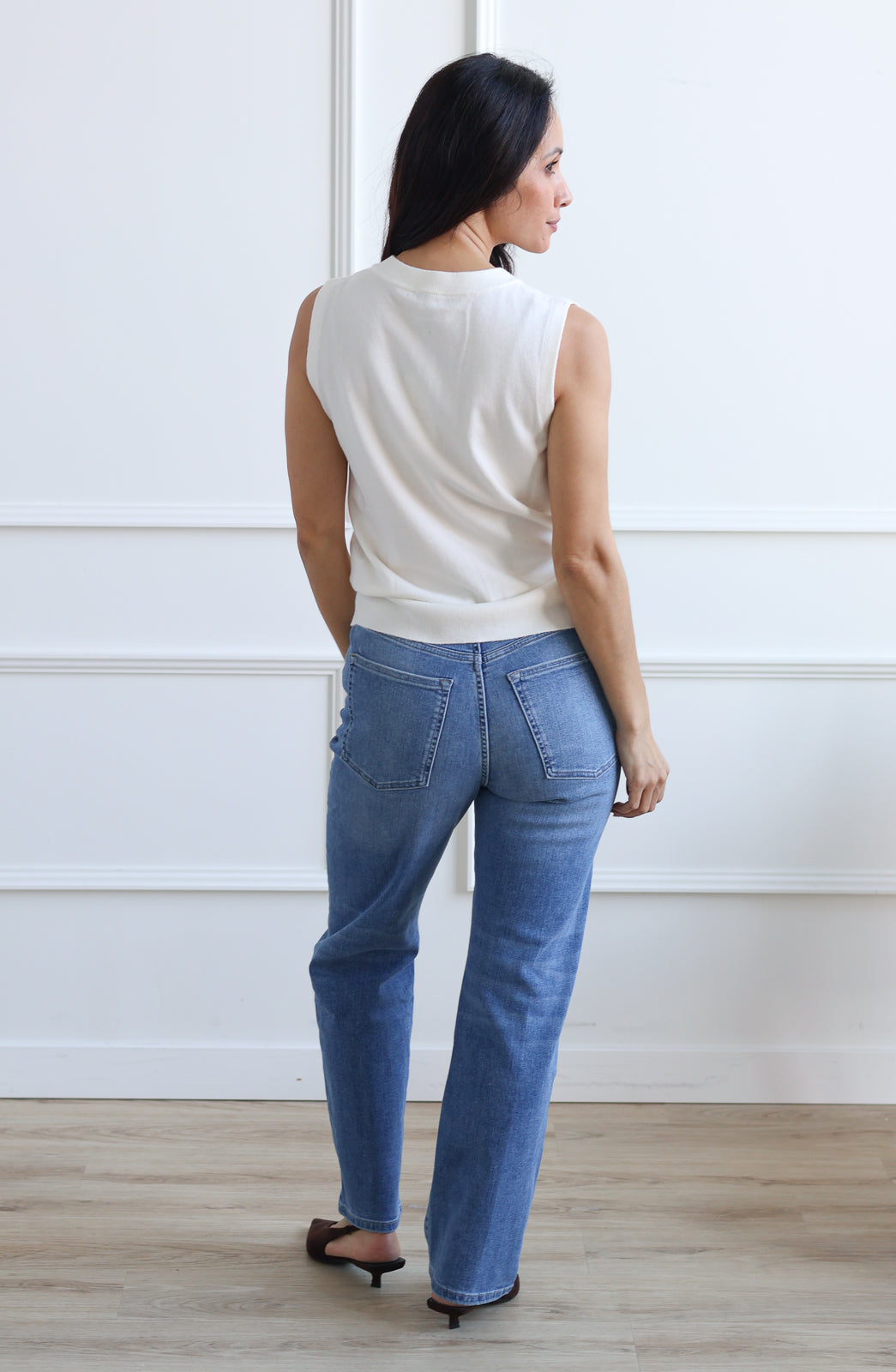 Ivory Sleeveless Polo