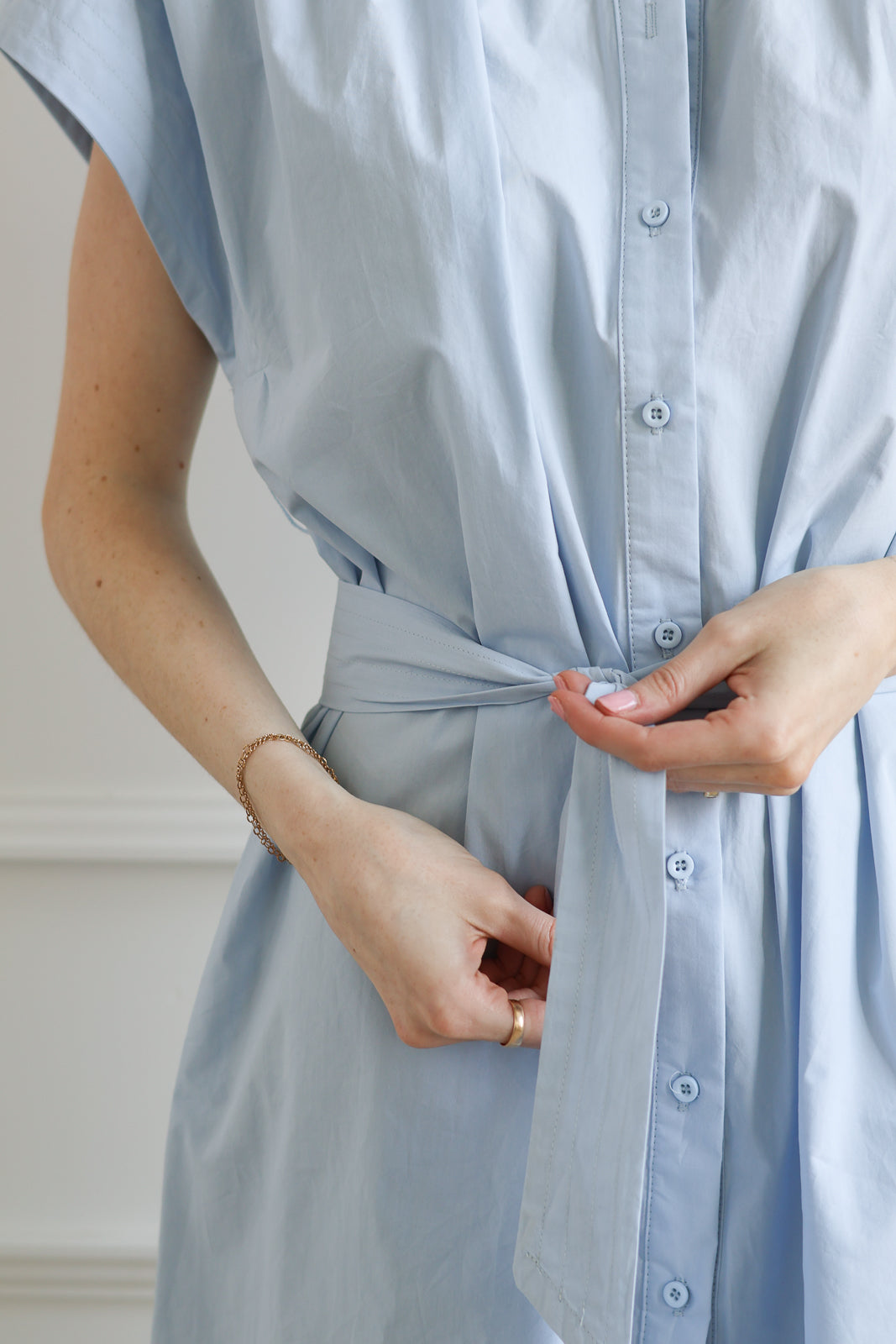 Cancela Midi Dress - Pale Blue