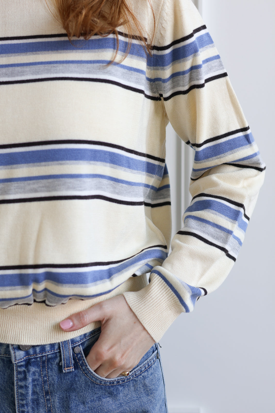 Lemon Stripe Crewneck