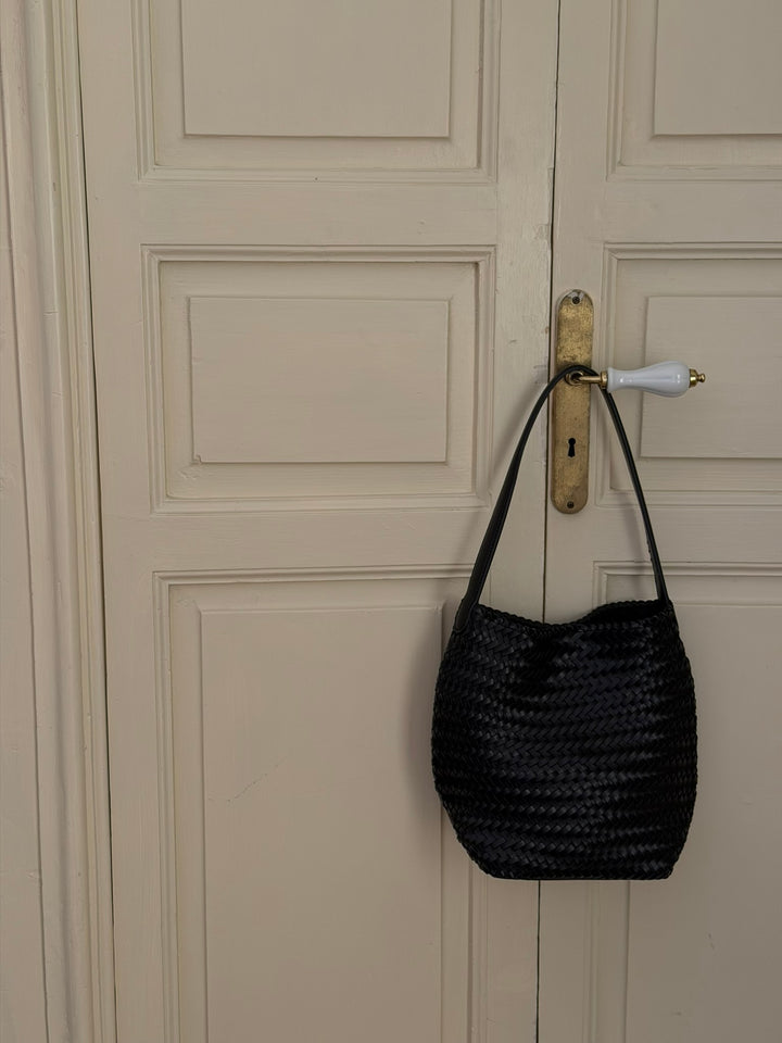 Viva Woven Tote Bag - Black