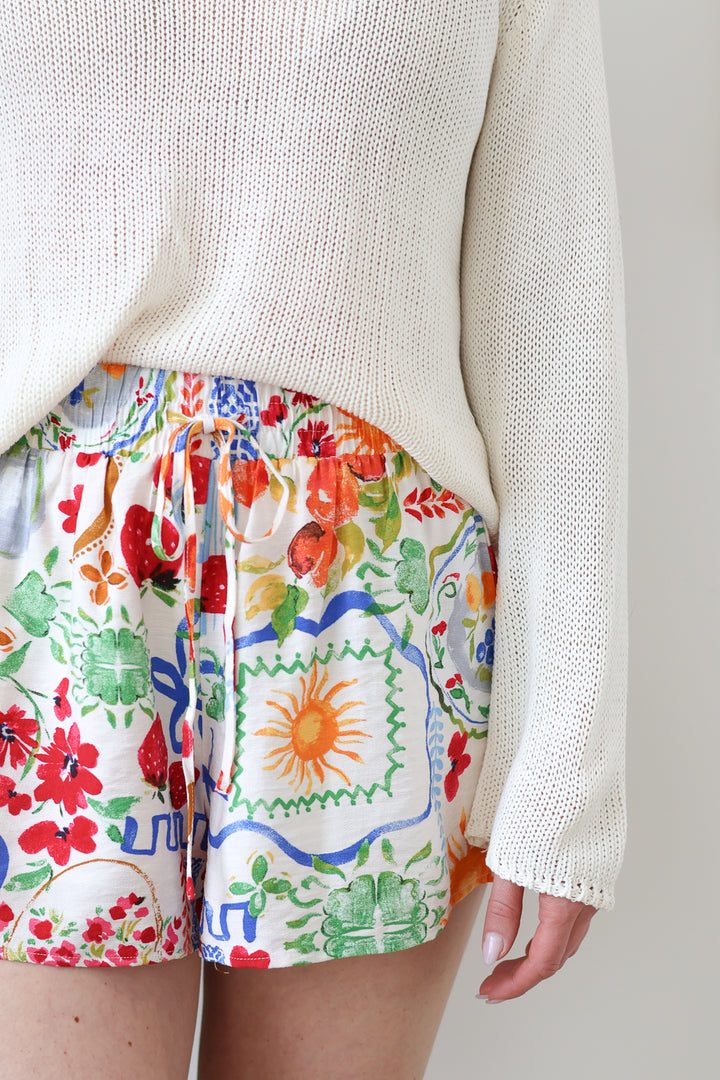 Summer Picnic Drawstring Shorts