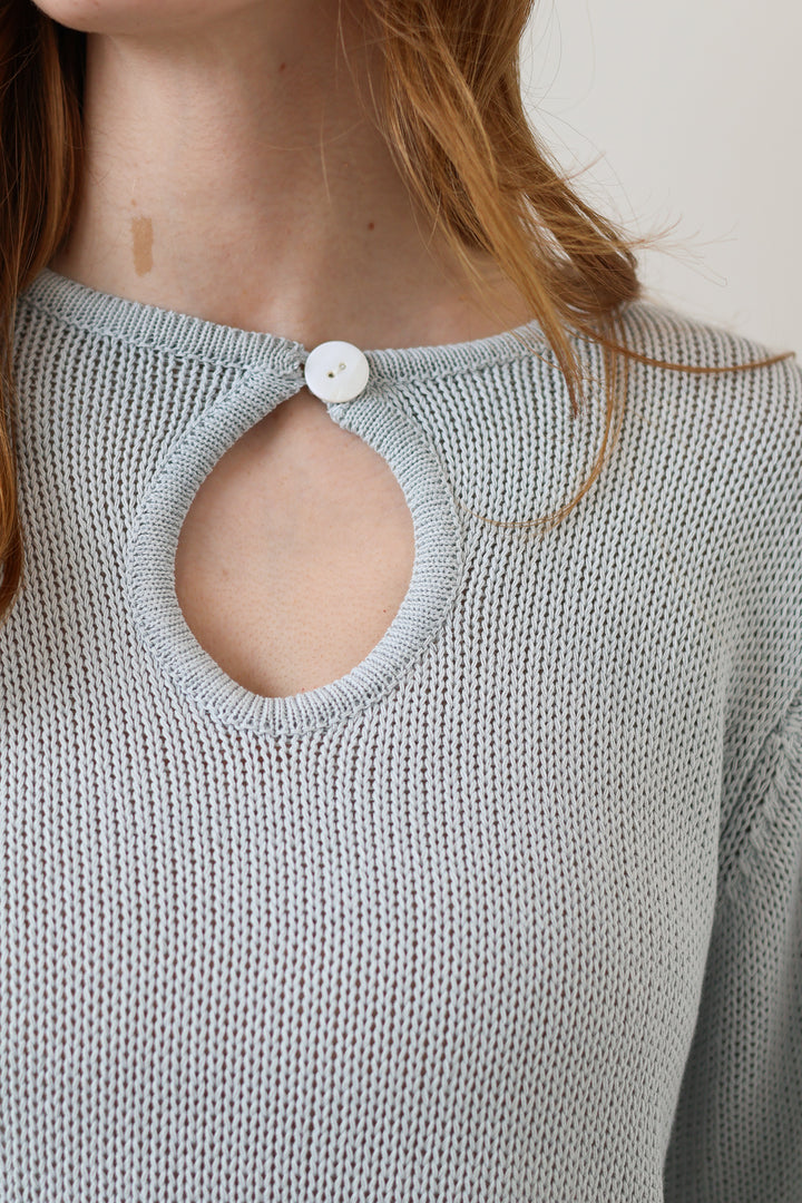 The Tala Key Hole Knit - Powder Blue