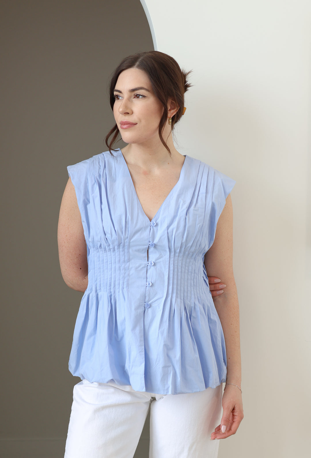 Aleska Bubble Hem Tank