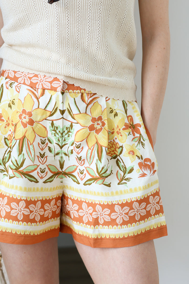Orange Blossom Printed Short
