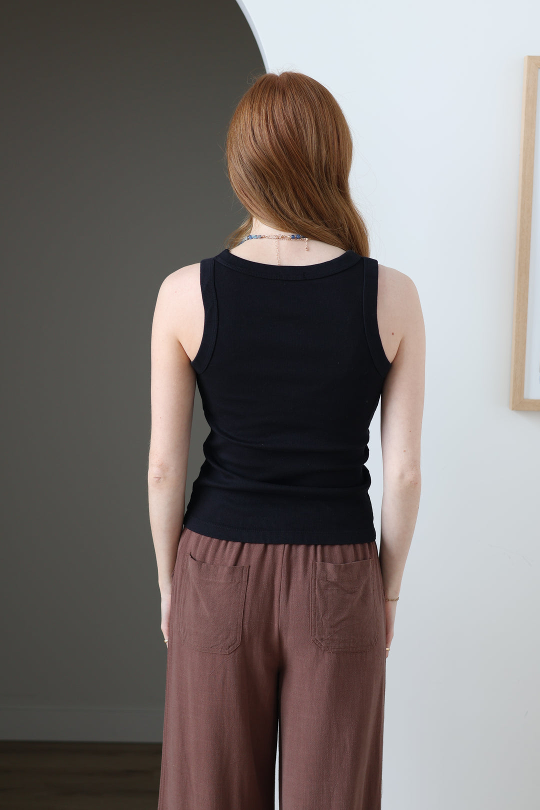 Basic Ribbed Tank - Black