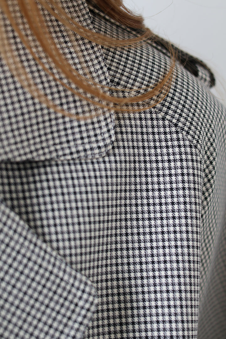 Houndstooth Cropped Trench