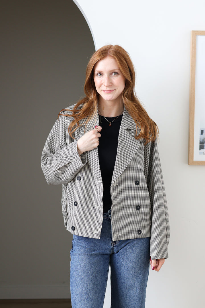 Houndstooth Cropped Trench