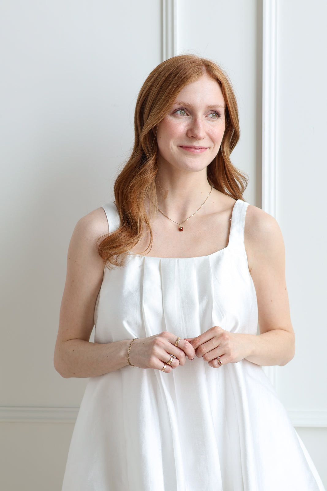 Bubble Hem Mini - Ivory