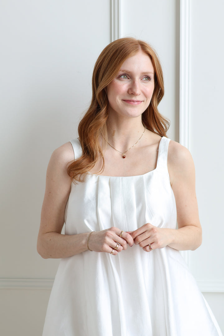 Bubble Hem Mini - Ivory