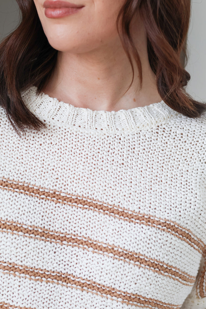 Abel Fawn Stripe Knit Sweater