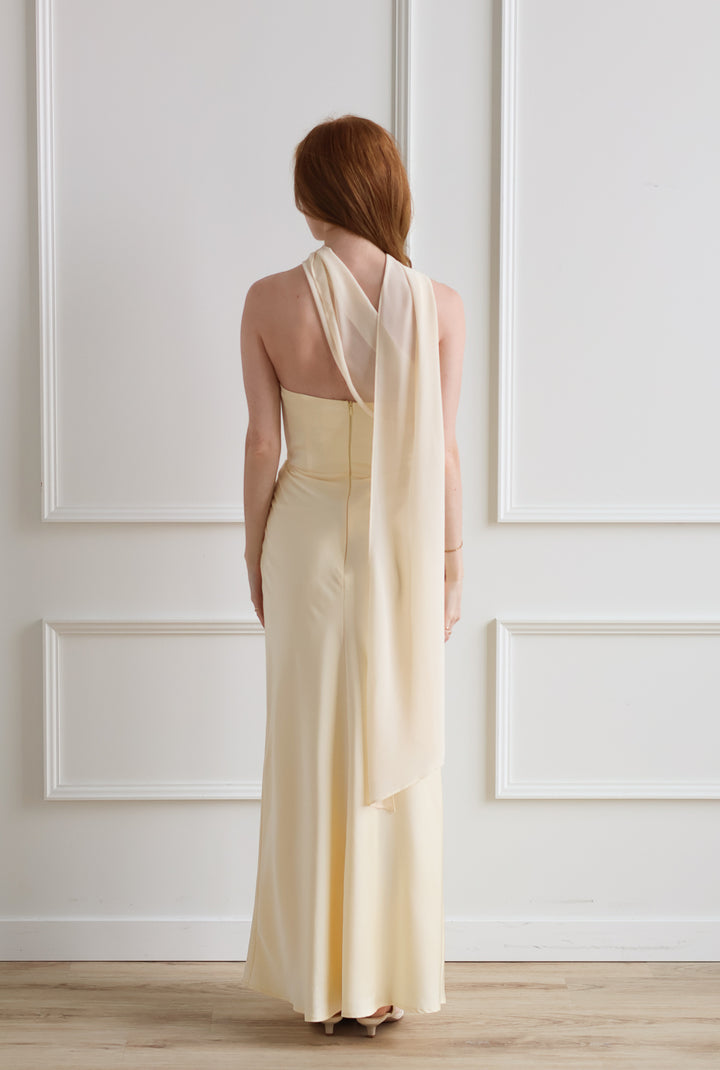 Esmerelda Butter Strapless Maxi