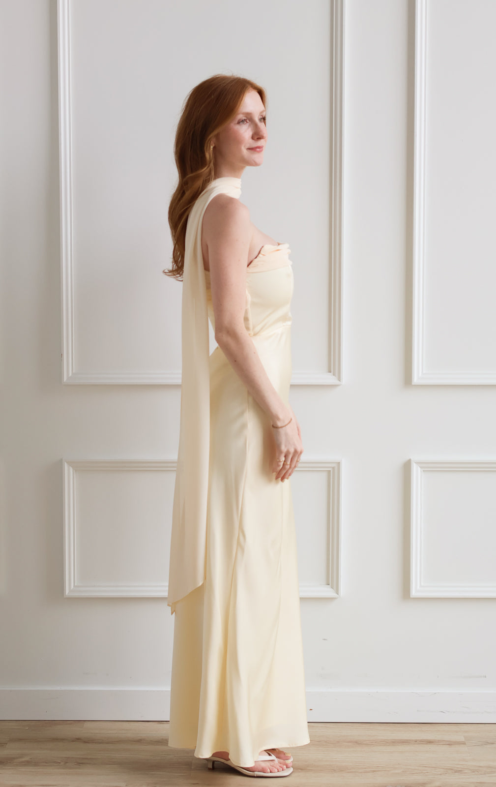 Esmerelda Butter Strapless Maxi