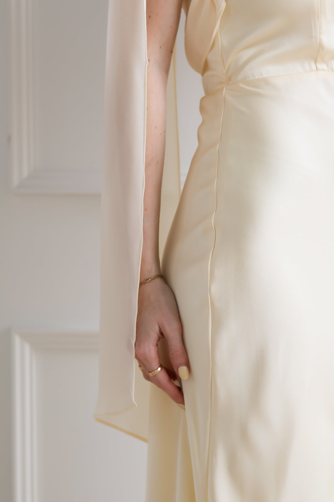 Esmerelda Butter Strapless Maxi