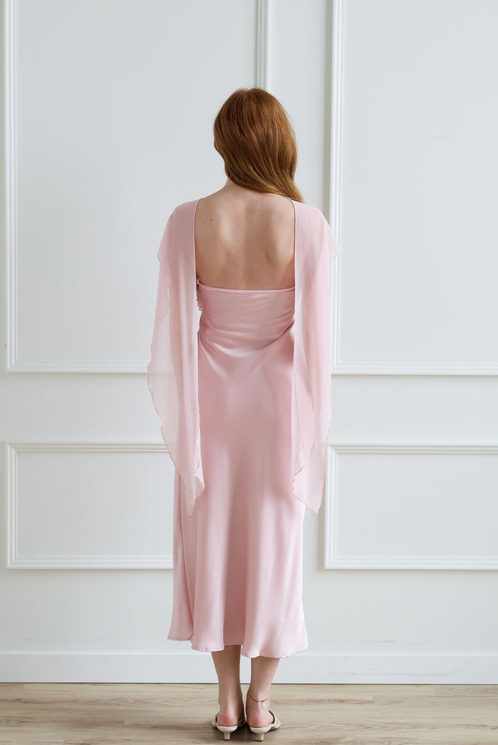 Blush Pink Scarf Midi
