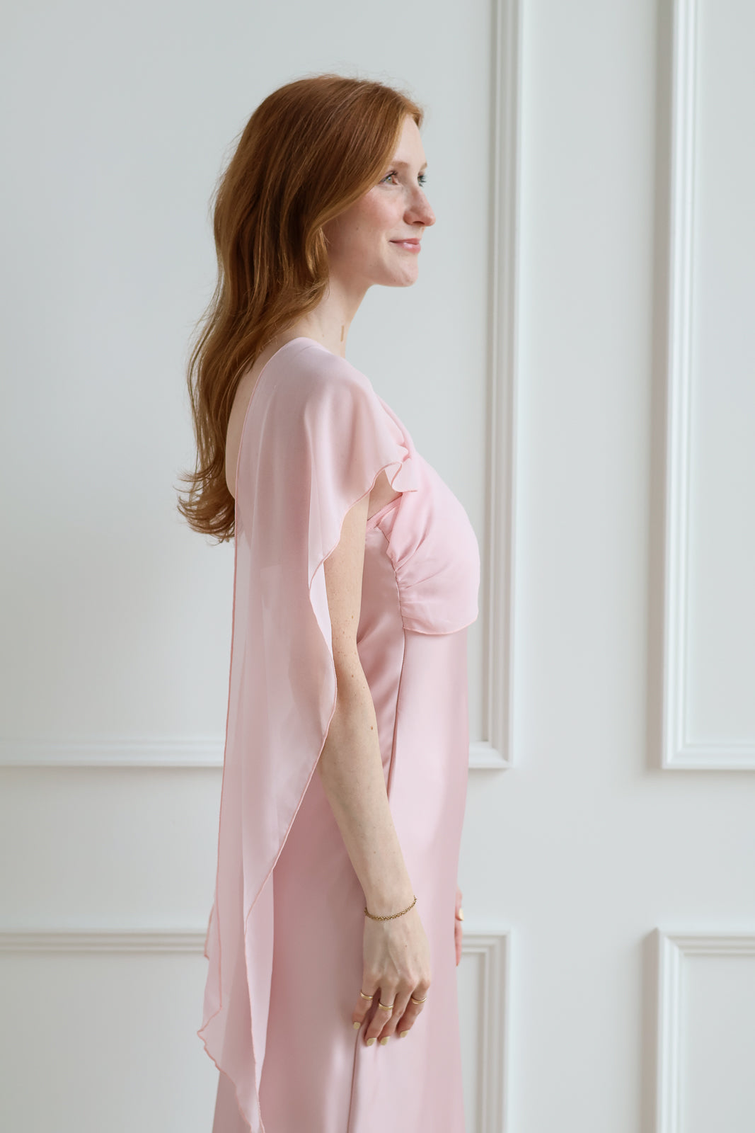 Blush Pink Scarf Midi