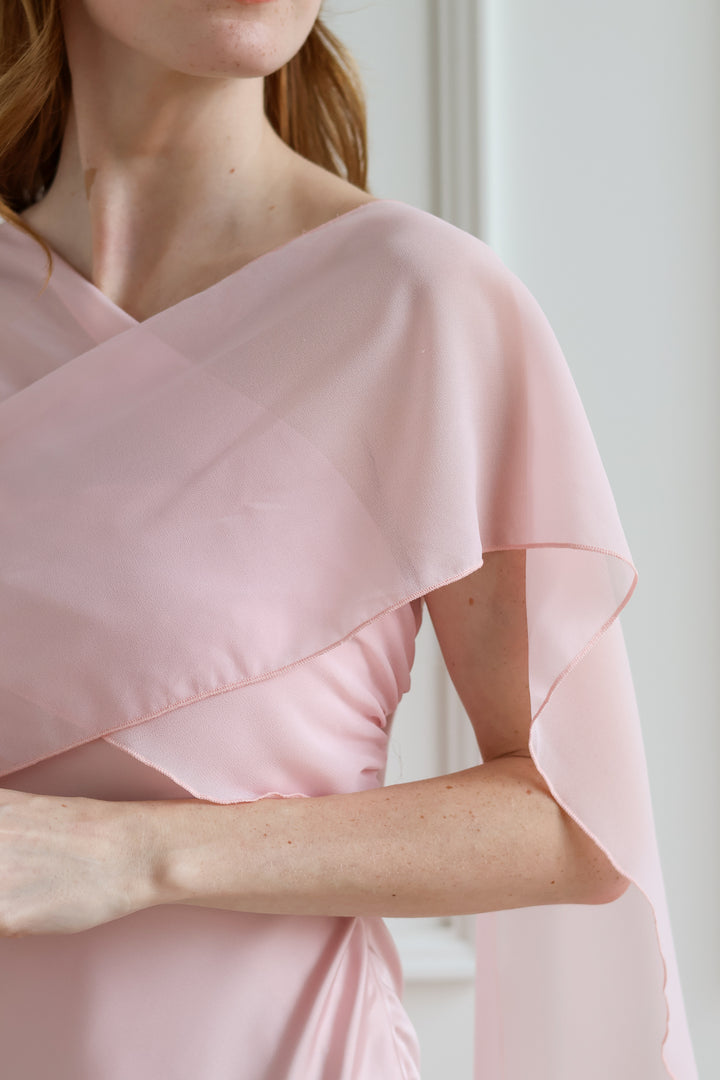Blush Pink Scarf Midi