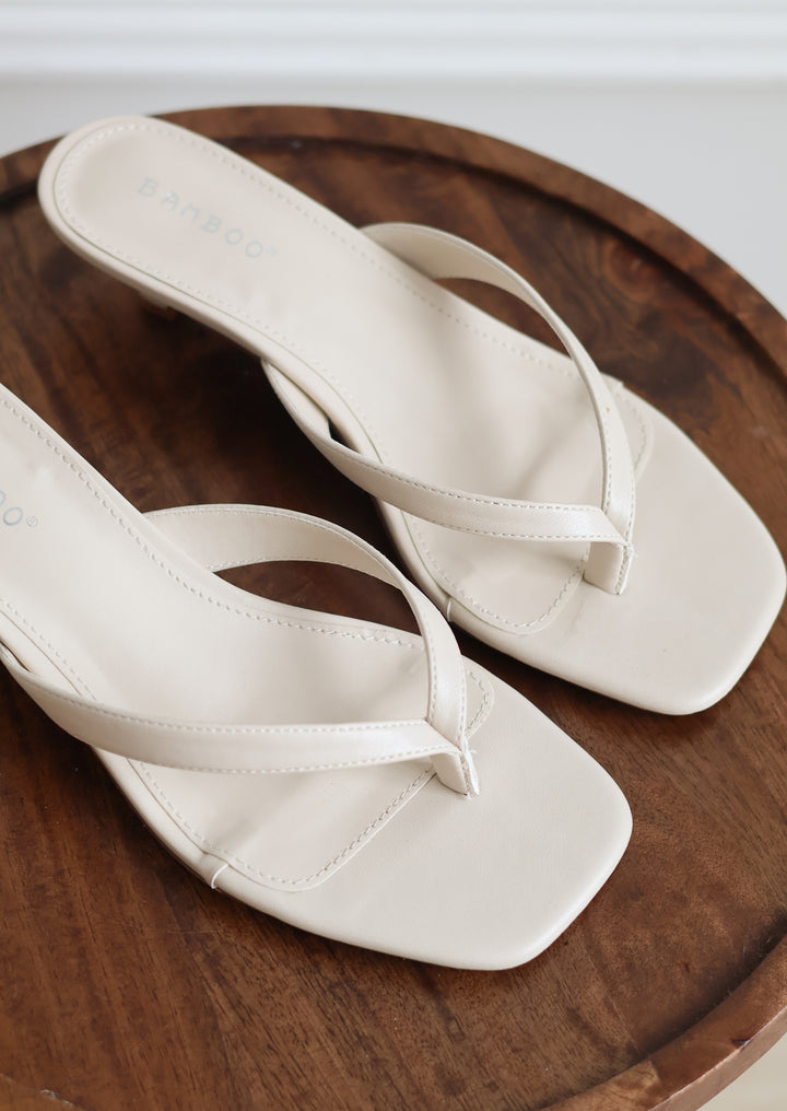 Brat Kitten Heel Thong - Ivory