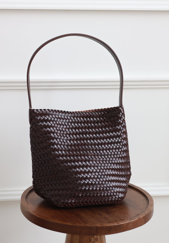 Viva Woven Tote Bag - Chocolate