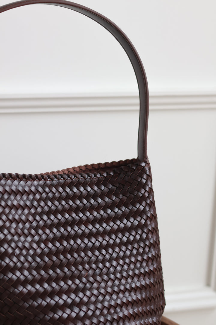 Viva Woven Tote Bag - Chocolate