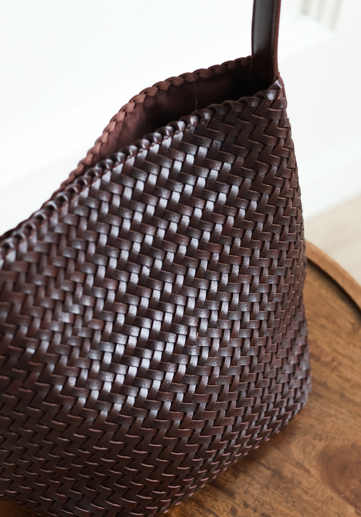 Viva Woven Tote Bag - Chocolate