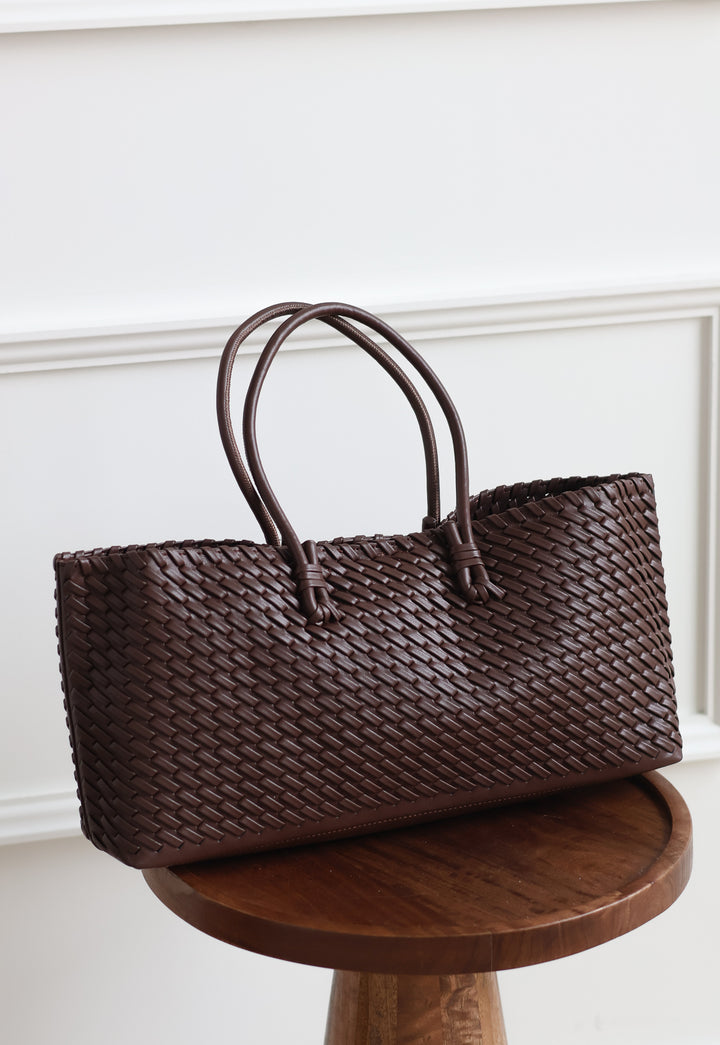 Nola Baguette Tote - Chocolate