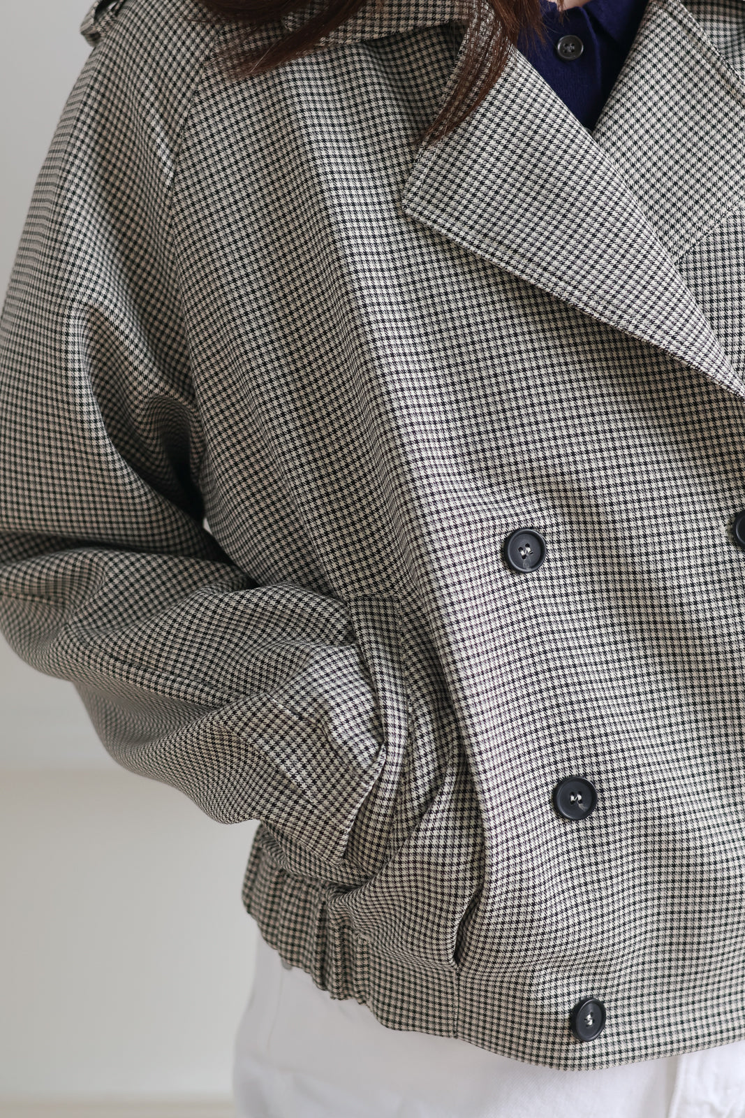 Houndstooth Cropped Trench