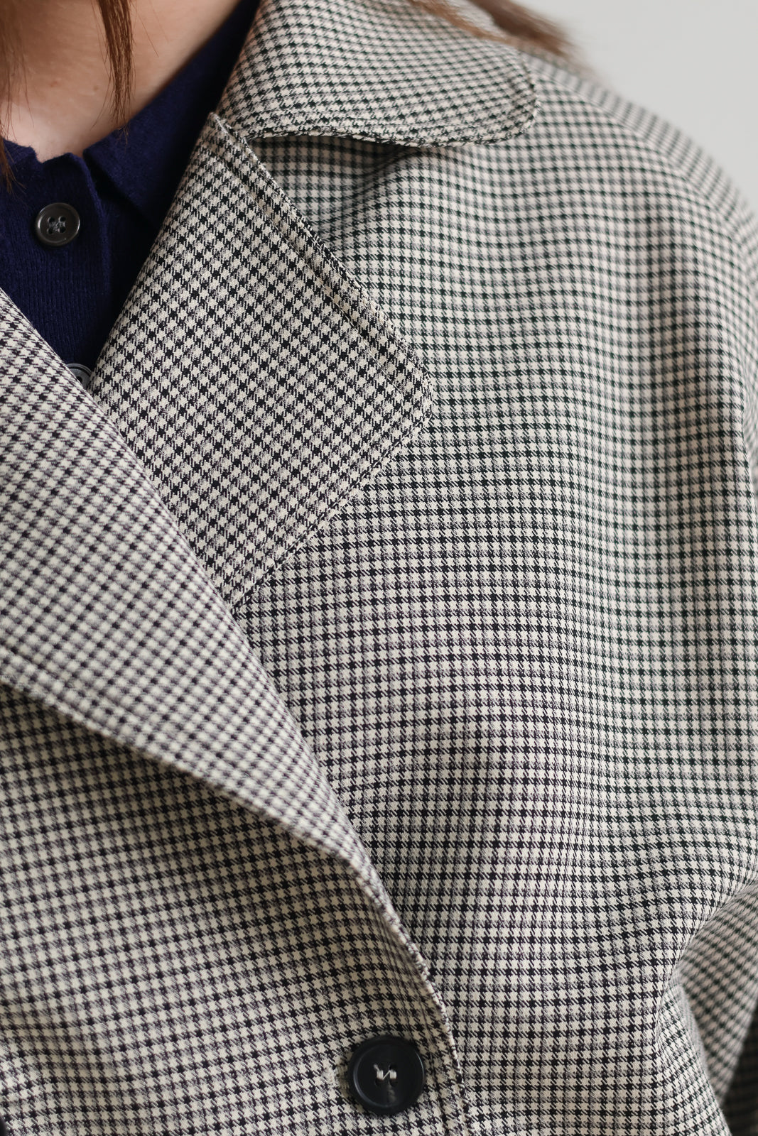 Houndstooth Cropped Trench