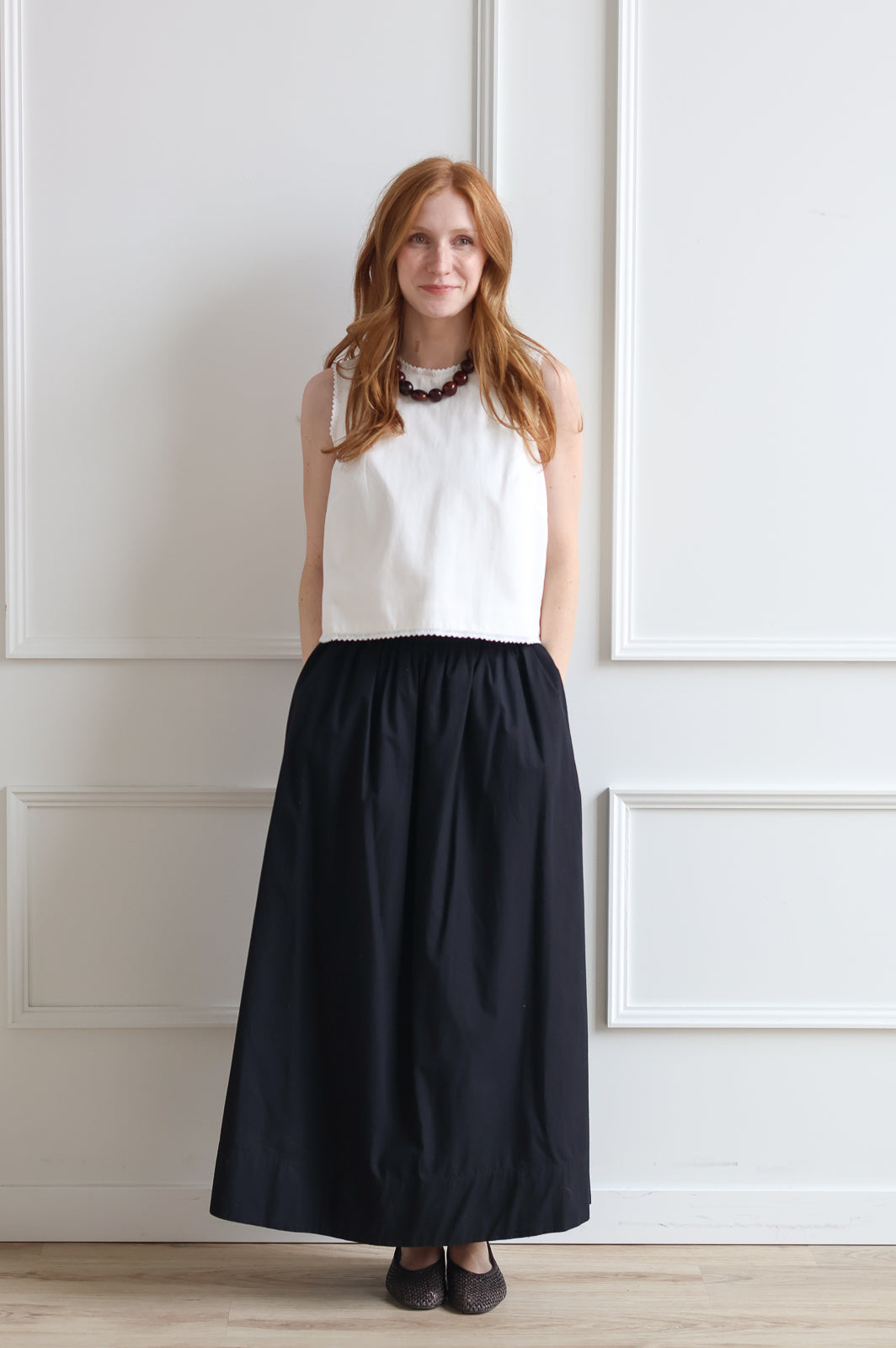 スカート Blair highwaist skirt M Blair Ankle Poplin Skirt - Black – madaboutstyle
