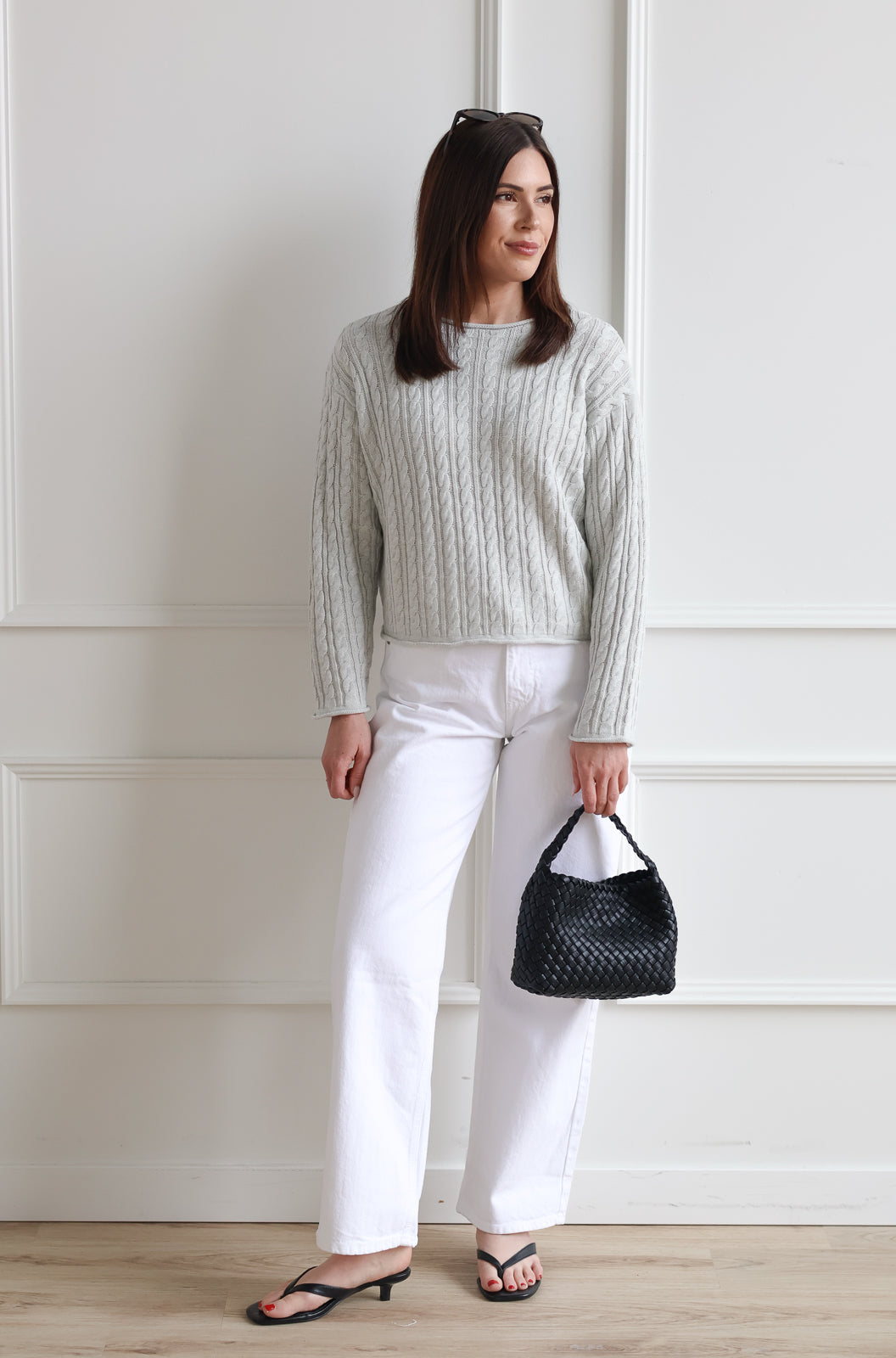 Light Grey Cable Knit