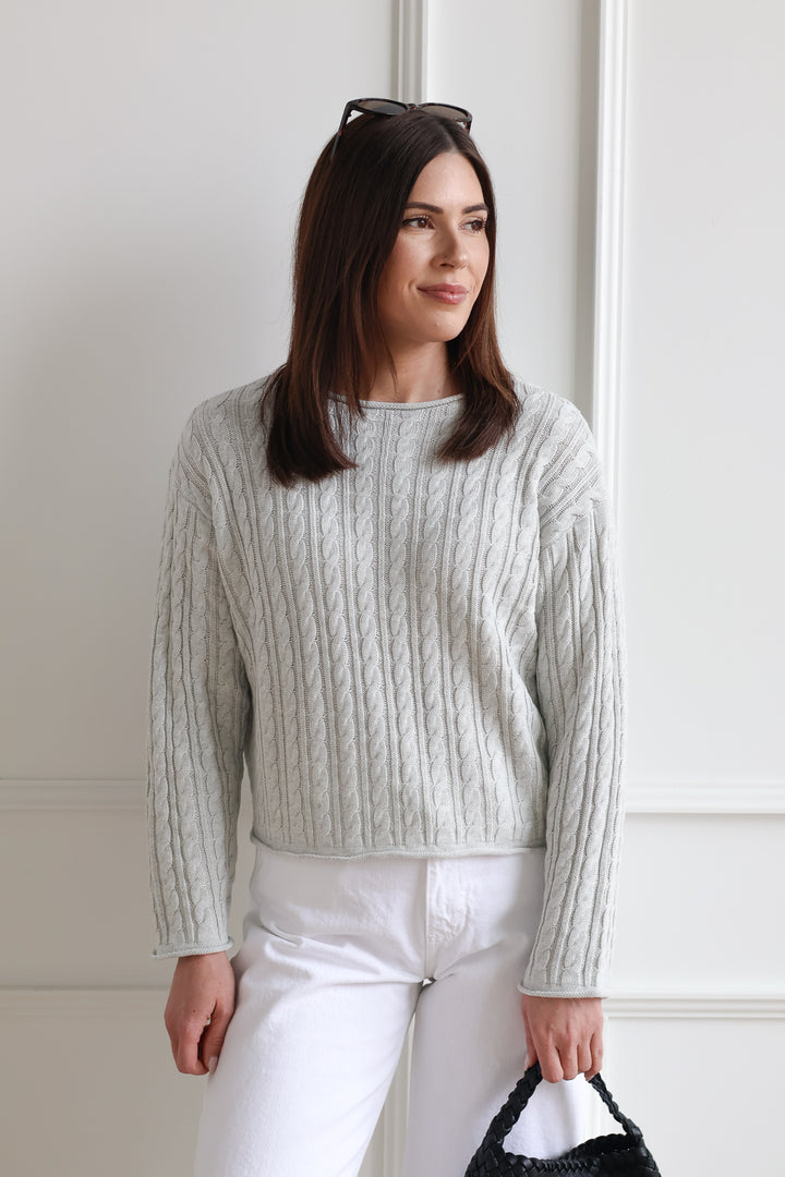 Light Grey Cable Knit