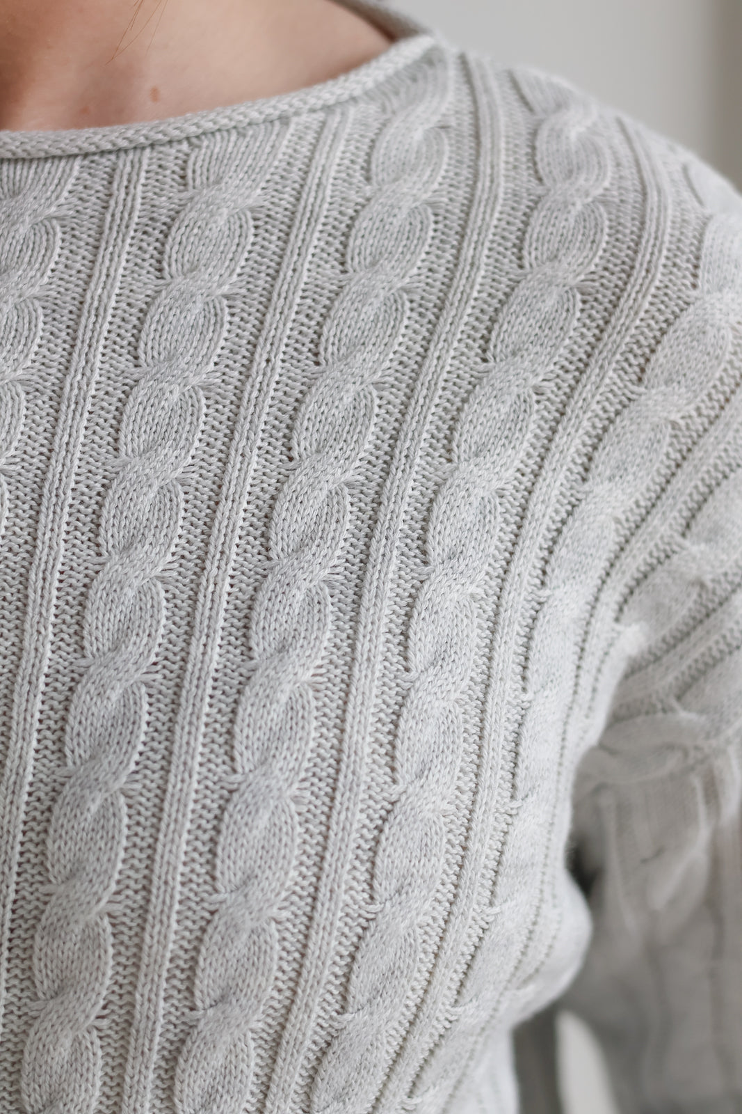 Light Grey Cable Knit