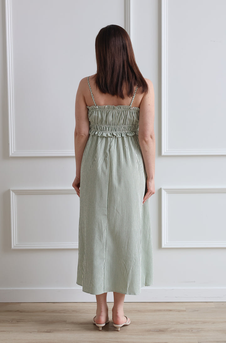 Key Hole Stripe Midi