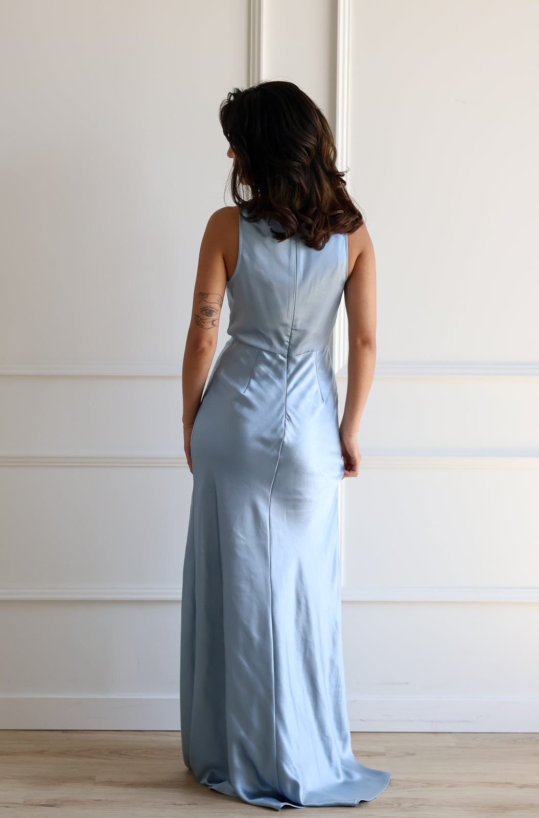 Chandler Cowl Maxi - Slate Blue