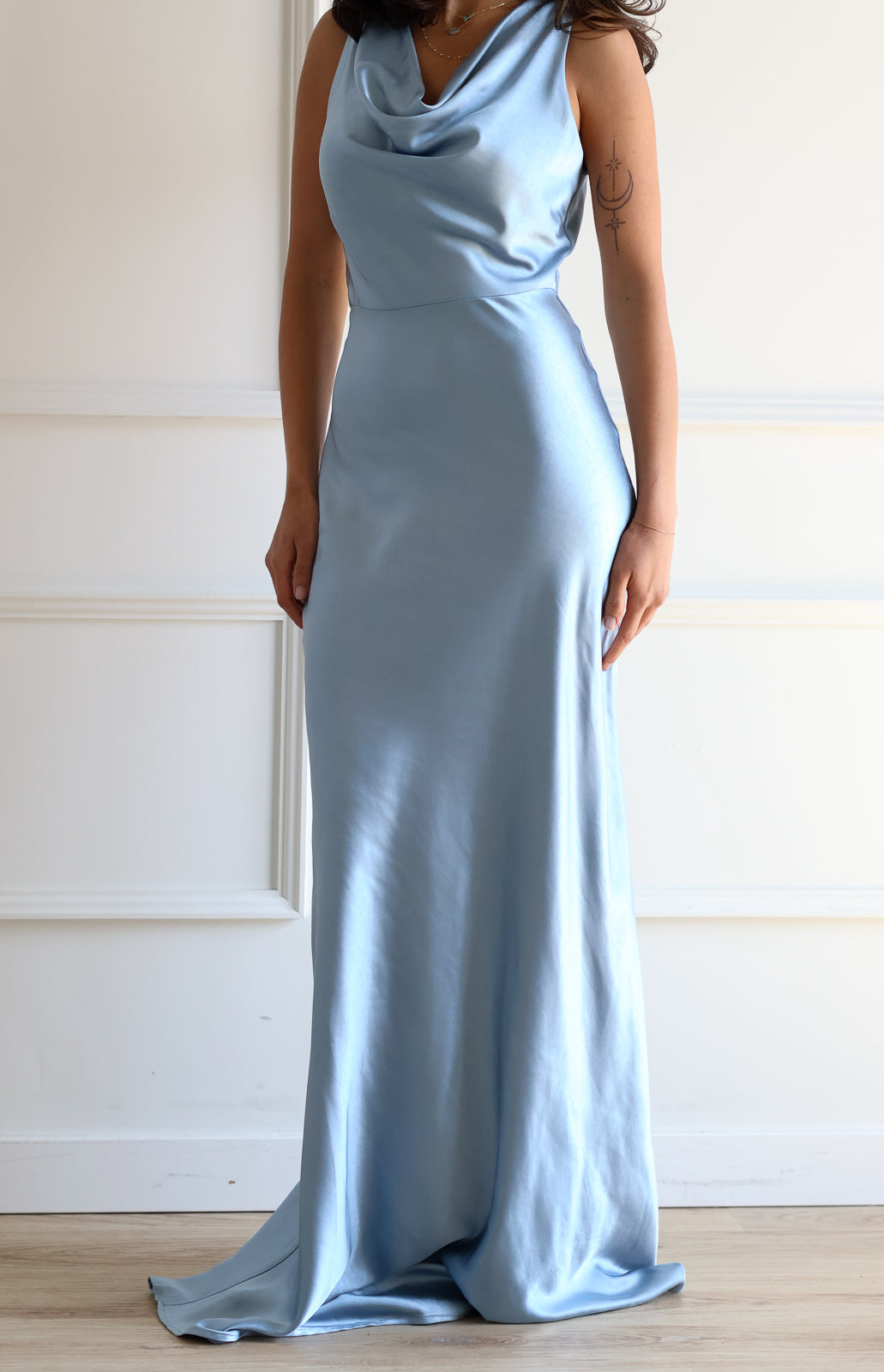 Chandler Cowl Maxi - Slate Blue