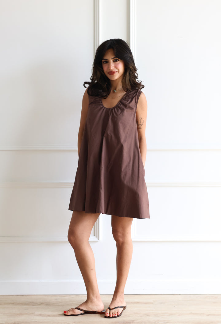 Gathered Shift Mini - Coco
