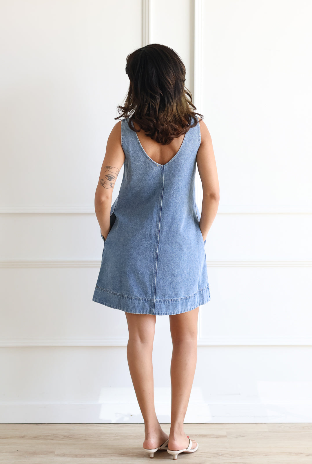 Denim V-Neck Mini