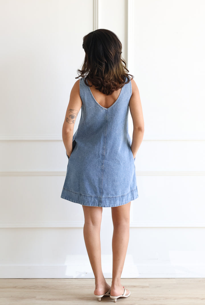 Denim V-Neck Mini