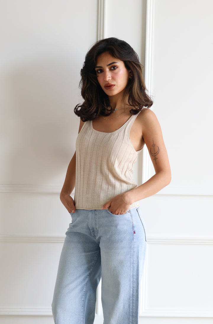 Vero Moda | Lula Linen Tank - Oatmeal