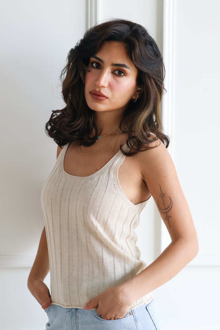 Vero Moda | Lula Linen Tank - Oatmeal
