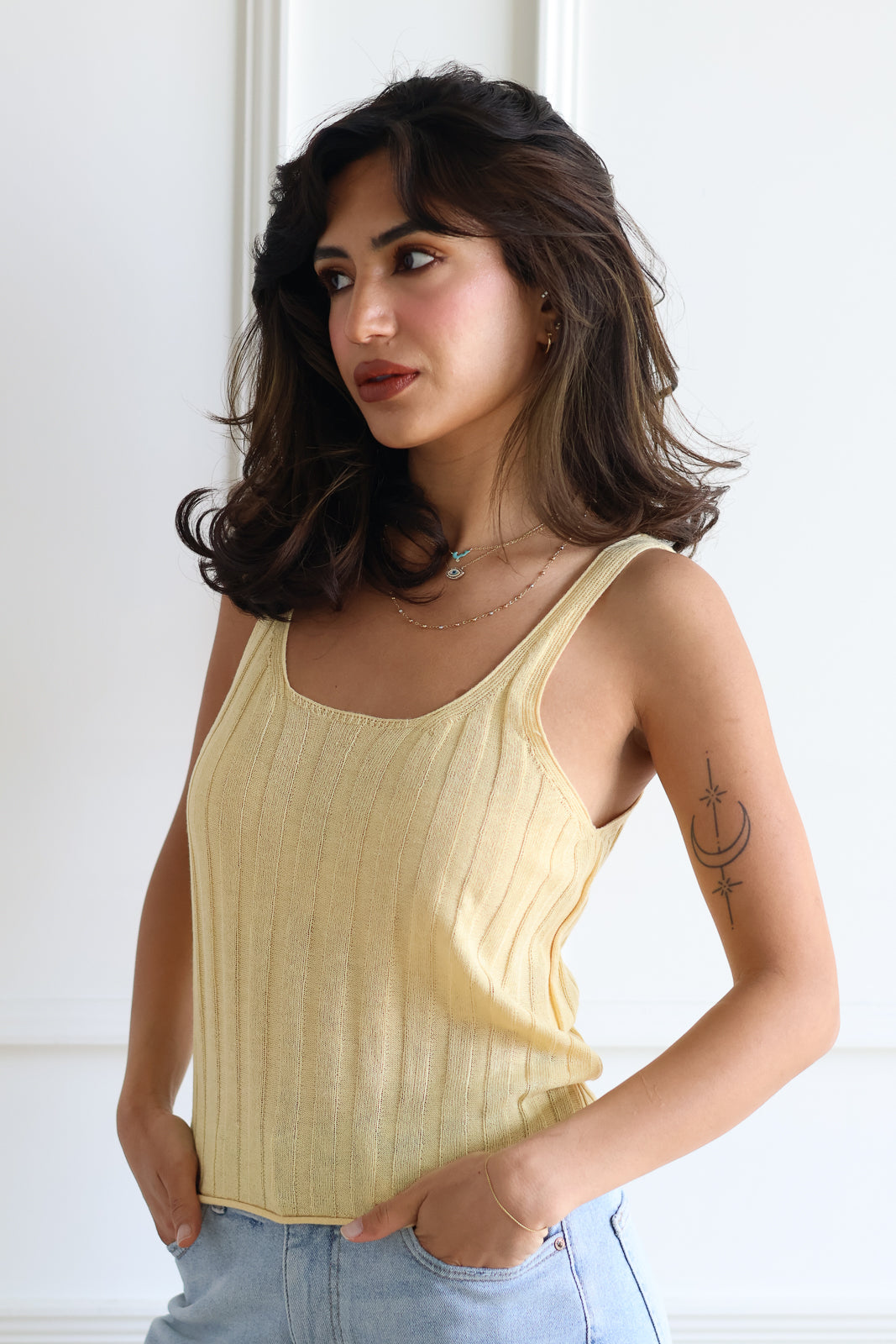 Vero Moda | Lula Linen Tank - Banana