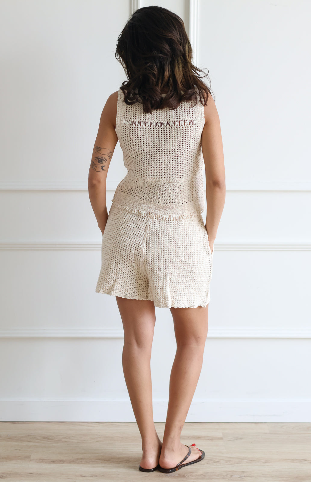 Abeline Crochet Shorts - Sand