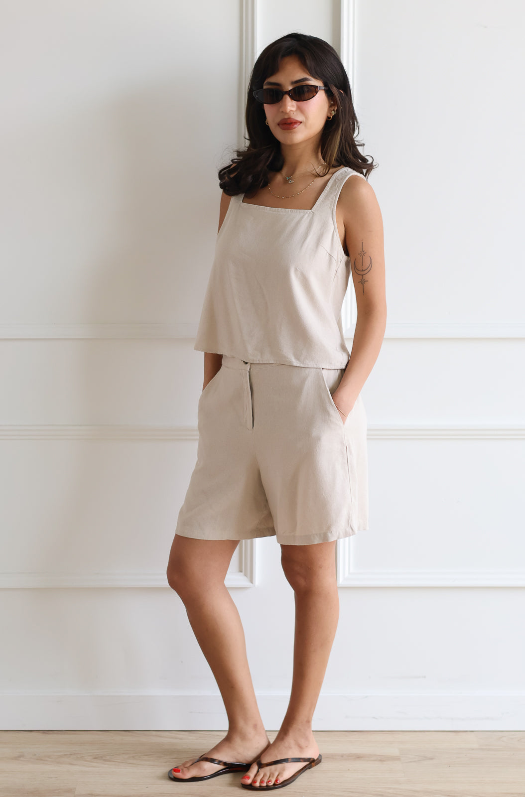 Vero Moda | Milo Linen Cropped Tank